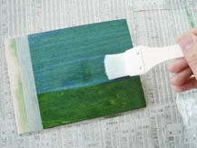 ポアーステイン+水性ニス|塗り方手順3