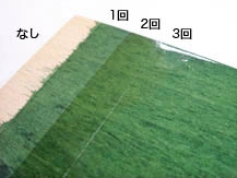 ポアーステイン+水性ニス|重ね塗り