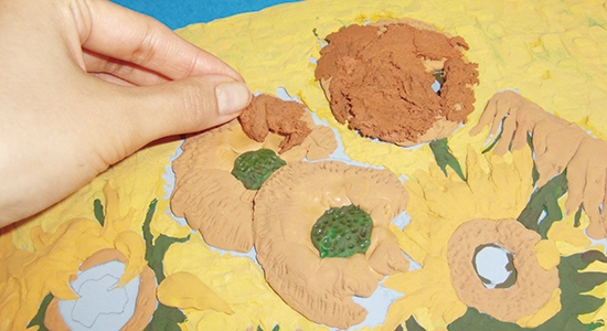 ひまわり貼り絵12