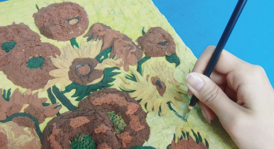 ひまわり貼り絵17