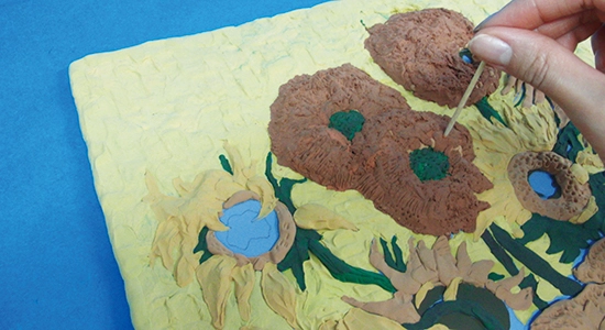 ひまわり貼り絵13