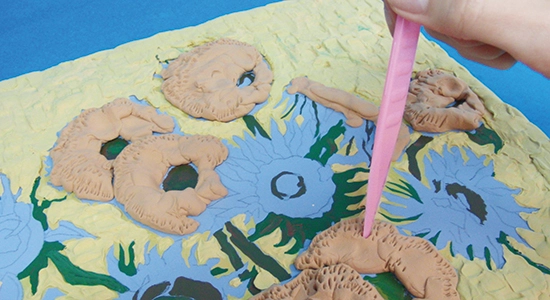 ひまわり貼り絵11