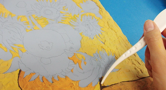 ひまわり貼り絵10