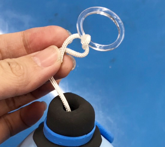 紙粘土と芯材を使ったふうりんの作り方|風鈴の組立:リングをつける