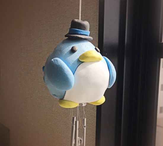 紙粘土と芯材を使ったふうりんの作り方|完成