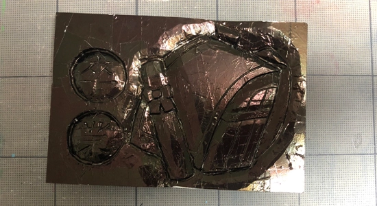 「らくらくボード」×「メタル箔」｜作り方その3